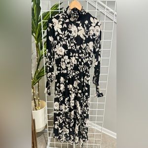 Nanette Lepore long sleeve floral midi dress